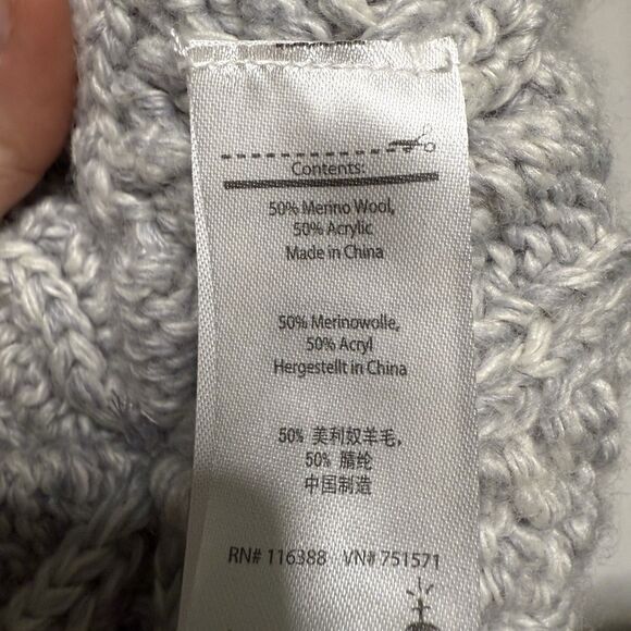 Smartwool Merino Wool Ski Town Hat Pom Pom Gray - Picture 4 of 4